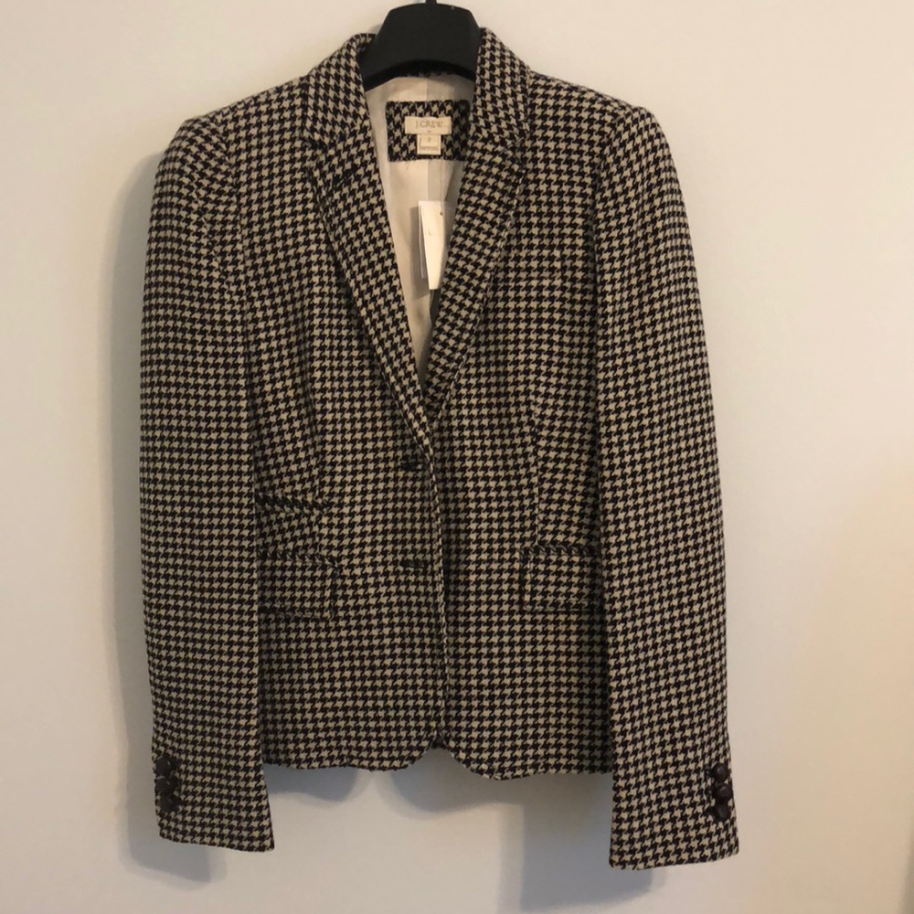 J.Crew houndstooth blazer
